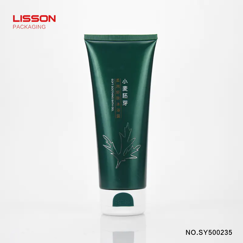 oval green cosmetic packaging bulk production for lip balm Lisson