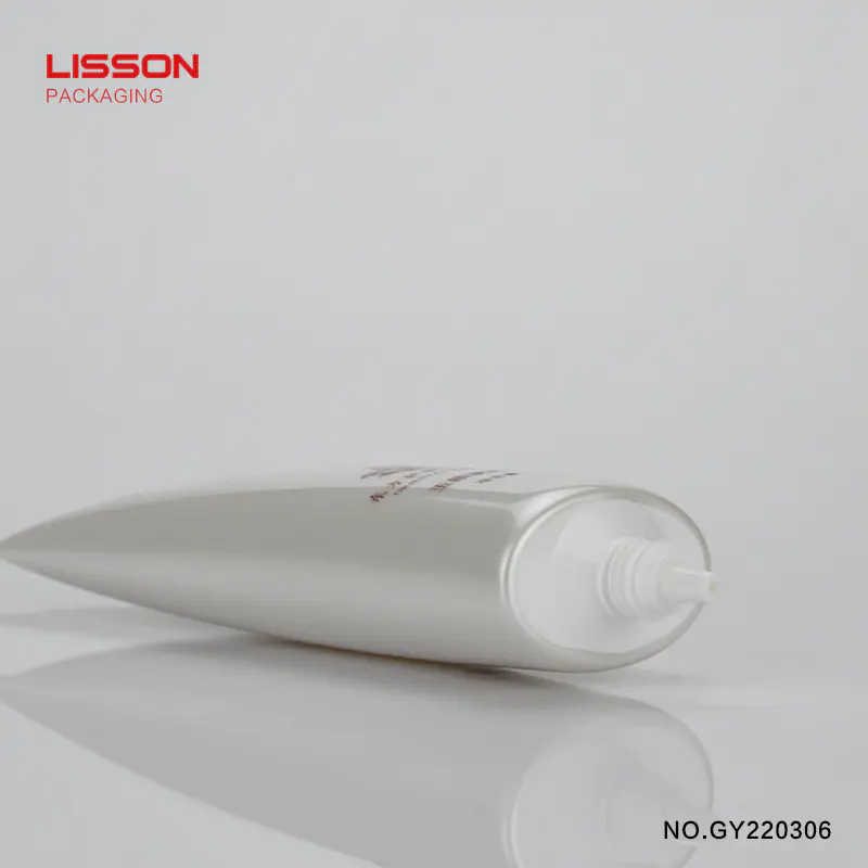 50ml oval make-up tube factory base plastic tube with round acrylic screw cap