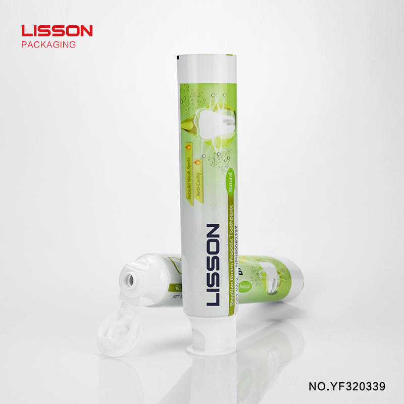 Lisson wholesale 100ml toothpaste ABL tube packaging with flip top cap