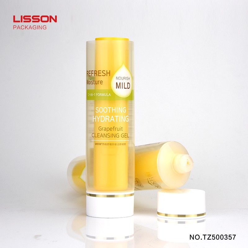 special shape clear plastic tube ODM for cleanser