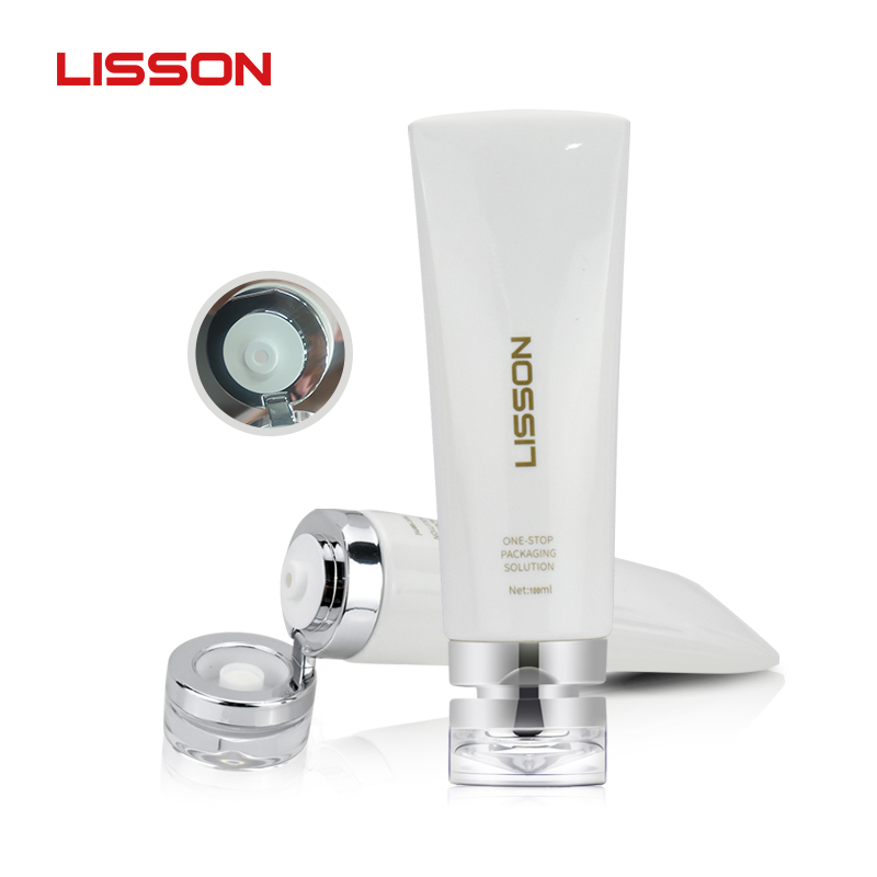 Cosmetic Acrylic Teardrop Flip-Top Soft Tube
