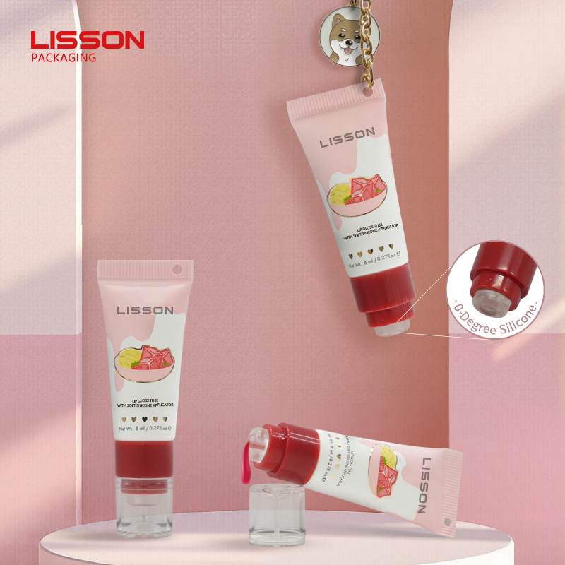 Lip Gloss Tube with 0° Degree Soft Silicone Applicator