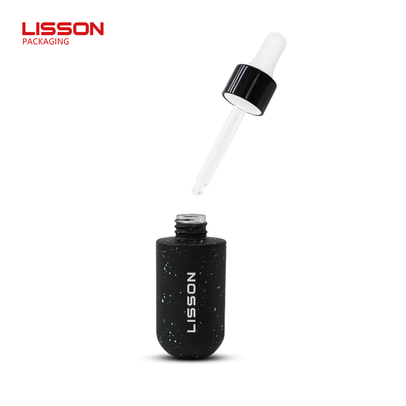 Black Dropper Glass Bottle and Jar Set