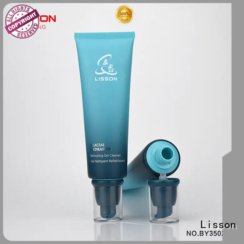 Lisson round airless pumps for cosmetics aluminum for cleanser