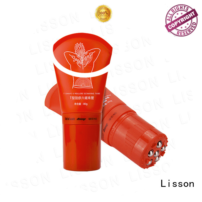 Tubos dispensadores de cosméticos con relieve para limpiador Lisson.